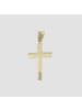 Adeliás Damen Anhänger – Kreuz Kreuzanhänger aus 375 Gold mit Zirkonia in gold