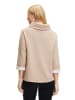 Betty Barclay Sweatshirt mit hohem Kragen in Patch Beige/Cream