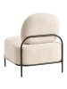 Beliani Sessel LUNDE in Beige/Schwarz - (W) 67 x (H) 81 x (L) 74 cm