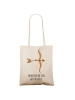 Mr. & Mrs. Panda Shopping Tasche Sternzeichen Schütze mit Spruch in Creme
