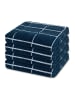 Ross 4 X Handtuch im Set Sensual Skin Karo in Nachtblau