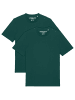 wat? Apparel T-Shirt 2er Multipack Bio Basic T-Shirt Glazed Green in Dunkelgrün