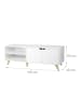 relaxdays TV-Lowboard in Weiß - (B)140 x (H)50 x (T)40 cm