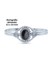mantraroma 925er Silber - Armreifen (L) 18 cm mit Onyx