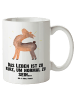 Mr. & Mrs. Panda Keramikbecher Lama Stolz mit Spruch in Weiß