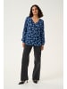 Kaffe Langarm-Bluse KAamber in Midnight M./Ebb&Flow Flower