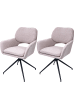 MCW 2er-Set Esszimmerstuhl Bouclé N74, Beige