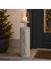 AltoBelli Windlicht Aufsteller FROHE WEIHNACHTEN Creme Weiß Metall 18x74 cm