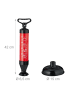 relaxdays Abflussreiniger Pumpe in Schwarz/ Rot