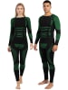 normani 2x Thermo-Langarmshirt UNISEX in Grün/Schwarz