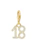 Thomas Sabo Charm-Anhänger Zahl 18 in gold, weiß