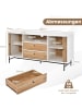 COSTWAY Sideboard 150x45x74cm in Weiß