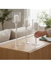 relaxdays 3-tlg. Kerzenhalter-Set in Transparent