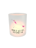 Mr. & Mrs. Panda Kerzenhalter Einhorn Yoga mit Spruch in Transparent