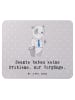 Mr. & Mrs. Panda Mouse Pad Beamter ohne Probleme mit Spruch in Grau Pastell