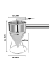 Cheffinger Teigspender mit Ständer aus hochwertigem Edelstahl Teigportionierer in Grau