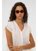 Soaked in Luxury Kurzarm-Bluse SLRuna Gerade Passform in Broken White