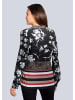 Alba Moda Bluse mit Druckbordüre am Saum in schwarz