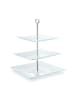 relaxdays Etagere eckig in Transparent/Silber