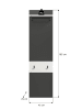 ebuy24 Wandgarderobe Canu Weiß 45 x 29 cm