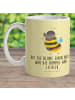 Mr. & Mrs. Panda Kindertasse Hummel flauschig mit Spruch in Gelb Pastell