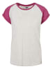 Urban Classics T-Shirt in lightgrey/brightviolet