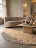 KADIMA DESIGN Flachgewebe-Teppich Ethno Streifen Boho Pflegeleicht in Beige