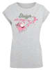 F4NT4STIC Extended Shoulder T-Shirt Sleigh all day Santas Reindeers in grau meliert
