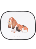 Mr. & Mrs. Panda Sonnenschutz Auto Hund Basset Hound ohne Spruch in Weiß