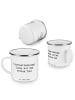 Mr. & Mrs. Panda Camping Emaille Tasse Spruch Klarinette Liebe  ... in Weiß