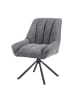 DUBI Möbel 2er-Set: Drehstuhl Mika-Mira in Grau - (B)60 x (H)88 x  (T)68 cm