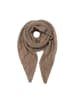 Faera Meliertes Dreieckstuch Strukturstricklook in Taupe
