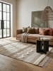 KADIMA DESIGN Naturfaser-Teppich Handgewebt WHARFE Boho Gestreift Wohnlich in Natur-Weiß