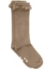 Minymo Kinder Socken "Knee Sock with Lace" in Braun
