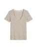 Marc O'Polo Ringel-T-Shirt regular in multi/dusty brown/ inside out
