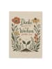 Mr. & Mrs. Panda Postkarte Blume poetisch Design mit Spruch in Weiß