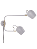 Beliani Wandleuchten ESTRELLA in Grau/Weiß/Messing - (W) 13 x (H) 56 x (L) 54 cm
