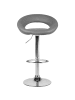 Beliani 2-tlg Drehhocker PEORIA in Grau/Silber