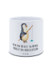 Mr. & Mrs. Panda Großer Blumenkübel Pinguin Angler mit Spruch in Weiß