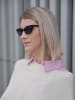 styleBREAKER Cateye Sonnenbrille in Schwarz / Grau getönt