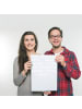 Mr. & Mrs. Panda Poster Ich arbeite hart, damit... mit Spruch in Schwarz