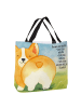 Mr. & Mrs. Panda Reisetasche Corgi Po Design mit Spruch in Weiß