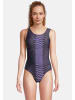 BECO the world of aquasports Badeanzug Beactive Swimsuit Maxcomfort „Hexagon“ in lila-schwarz