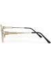 styleBREAKER Panto Sonnenbrille in Gold / Grau-Beige Verlauf