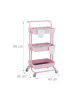 relaxdays Rollwagen in Rosa -  (B)43 x (H)86 x (T)42 cm