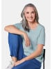 GOLDNER Kurzgröße:  Knitterarmes Shirt mit Elasthan in bleu
