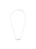Amor Kette mit Anhänger Silber 925, rhodiniert+rosévergoldet in Bicolor