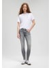 Mavi Jeans T-Shirt Rundhals Kurzarm Top Oberteil mit Print in Weiß