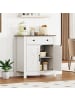 COSTWAY Sideboard Küchenschrank mit Schublade in Weiß