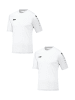 Jako Trikot 2er-Set Kurzarm Rundhals Moderne Uni-Optik in Weiß-2